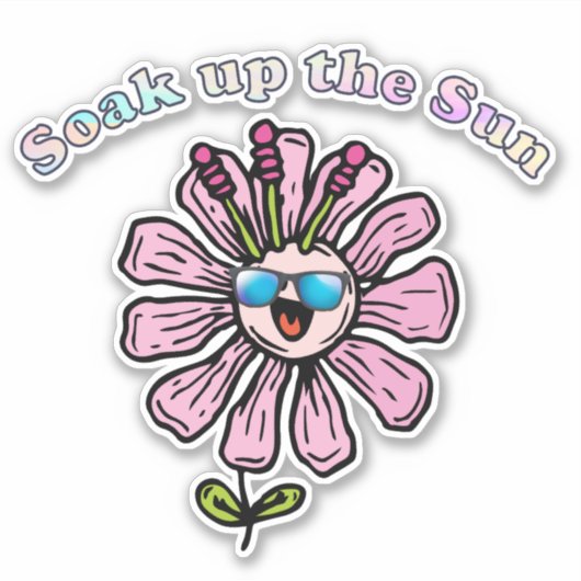 Neem de Sun Tie Dye op Sticker (Voorkant)