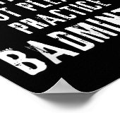 Neem de tijd badminton training baan D Poster (Hoek)