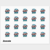 Neem de tijd, het is je verjaardag ronde sticker (Vel)