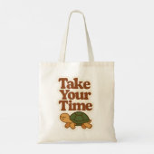 Neem de Tijd – Langzaam & Stabiel Tote Bag (Achterkant)