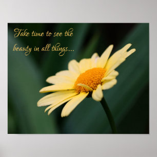 Neem de tijd om Daisy Inspirerend offerte te waard Poster