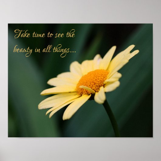Neem de tijd om Daisy Inspirerend offerte te waard Poster (Voorkant)