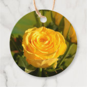 Neem de tijd om de gele roos te ruiken bedankjes labels (Voorkant)