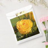 Neem de tijd om de gele roos te ruiken bedankzakje (Gezegeld)