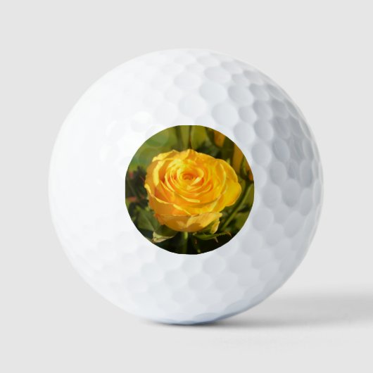 Neem de tijd om de gele roos te ruiken  golfballen (Voorkant)