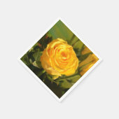 Neem de tijd om de gele roos te ruiken servet (Hoek)