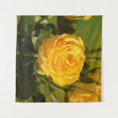 Neem de tijd om de gele roos te ruiken wandkleed (Voorkant (horizontaal))