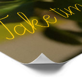 Neem de tijd om de gele rozenfoto te ruiken poster (Hoek)