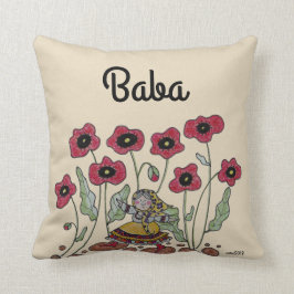 Neem de tijd om de klaprozen Baba te ruiken Kussen