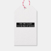 Neem de tijd om te werken is de prijs van succes cadeaulabel (Voorkant)