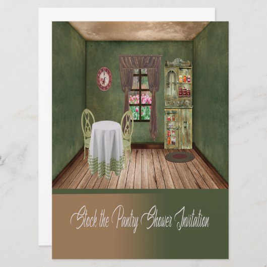 Neem de Uitnodiging van de Schower van het Pantry (Voorkant / Achterkant)