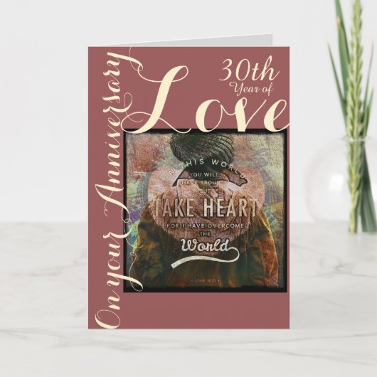 Neem de verjaardagskaart van het Hart dertigste Kaart (Voorkant)