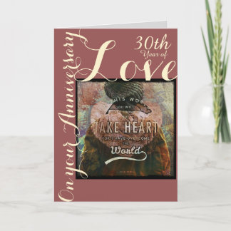 Neem de verjaardagskaart van het Hart dertigste Kaart