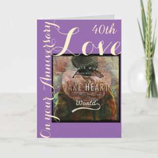 Neem de verjaardagskaart van het Hart veertigste Kaart