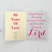 Neem de verjaardagskaart van het Hart vijftigste Kaart (Binnen)