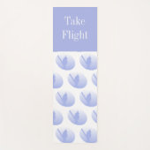 Neem de vlucht Calm Opbeurende Blauwe Vogel Silhou Yogamat (Voorkant)