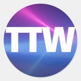 Neem de W-Stickers Ronde Sticker