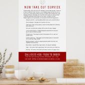 Neem de waarschuwing voor noodrestaurants en het n poster (Keuken)