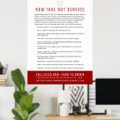 Neem de waarschuwing voor noodrestaurants en het n poster (Thuiskantoor)