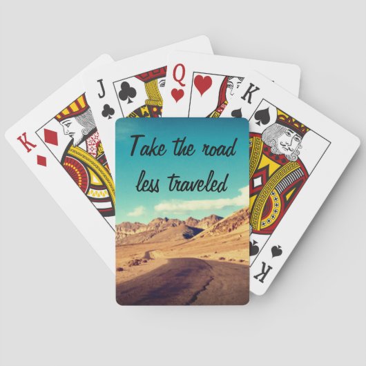 Neem de weg die minder bereisd is pokerkaarten (Achterkant)