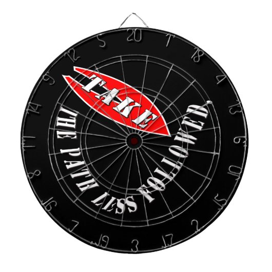 Neem de weg minder gevolgd dartbord (Voorkant)