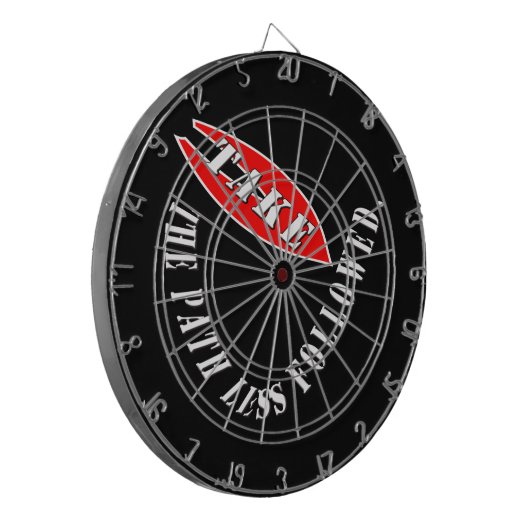 Neem de weg minder gevolgd dartbord (Voorkant Links)