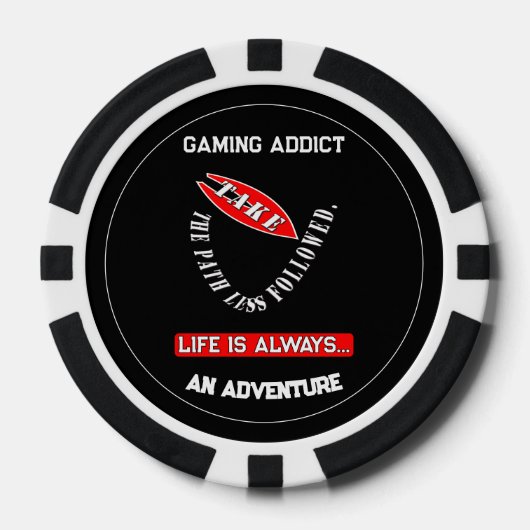 Neem de weg minder gevolgd poker chips (Voorkant)