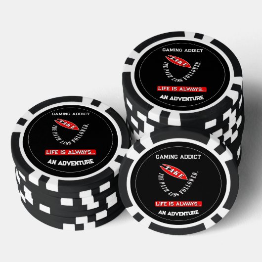 Neem de weg minder gevolgd poker chips (Opstapeling)