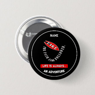 Neem de weg minder gevolgd ronde button 5,7 cm