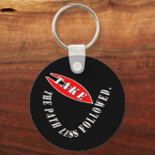 Neem de weg minder gevolgd sleutelhanger (Voorkant)