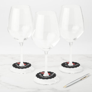 Neem de weg minder gevolgd wijnglaslabel