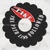 Neem de weg minder gevolgd wijnglaslabel (Voorkant)