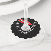 Neem de weg minder gevolgd wijnglaslabel (Dichtbij)