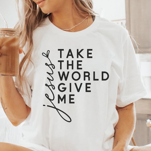 Neem de wereld, geef me Jezus Tri-Blend Shirt
