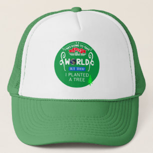 Neem de wereld over en plant een boom trucker pet