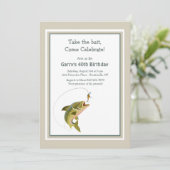 Neem de zwemvisuitnodiging kaart (Staand voorkant)