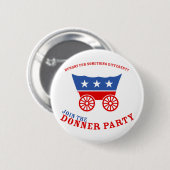 Neem deel aan de Button van de Donner Party (Voorkant /achterkant)