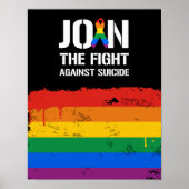 Neem deel aan de strijd tegen LGBT-zelfmoord Poster (Voorkant)