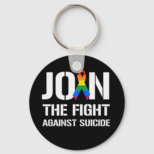 Neem deel aan de strijd tegen LGBT-zelfmoord Sleutelhanger (Voorkant)