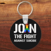 Neem deel aan de strijd tegen LGBT-zelfmoord Sleutelhanger (Voorkant)