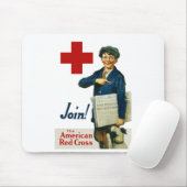 Neem deel aan het Amerikaanse Rode Kruis Muismat (Met muis)