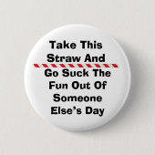 Neem deze rietje Button (Voorkant)