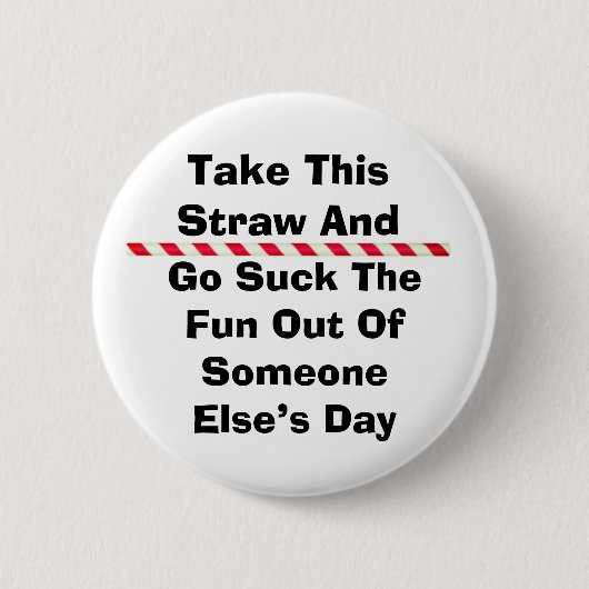 Neem deze rietje Button (Voorkant)