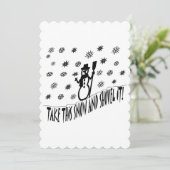 Neem deze sneeuw en schop hem platte Kaart (Staand voorkant)