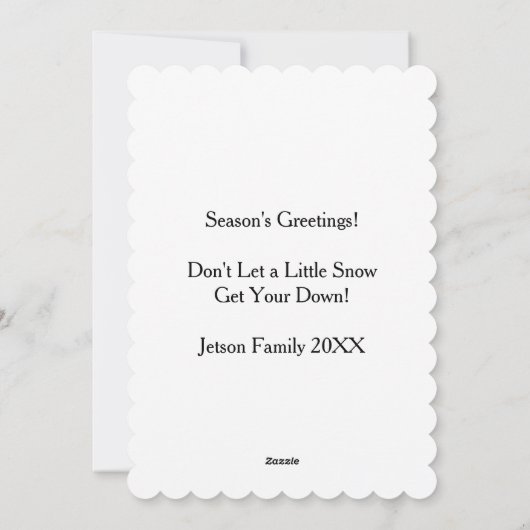 Neem deze sneeuw en schop hem platte Kaart (Achterkant)