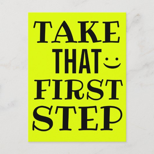 NEEM DIE EERSTE STAP Motivatie Briefkaart (Voorkant)