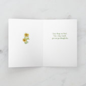 Neem diep adem Zonnebloem Sympathie Card Kaart (Binnen)