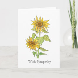 Neem diep adem Zonnebloem Sympathie Card Kaart