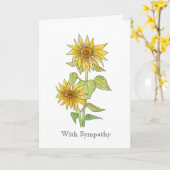 Neem diep adem Zonnebloem Sympathie Card Kaart (Gele Bloem)
