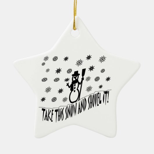 Neem dit sneeuwOrnament Keramisch Ornament (Voorkant)